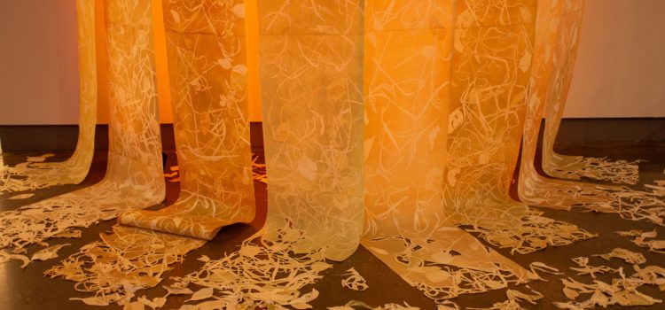 A Labo member at the FAAS art fair | Kathleen
